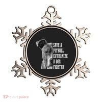 Pitbull Save A Pitbull Funny Dog Rescue Pitbull Mom Dad Ornament thumb 0