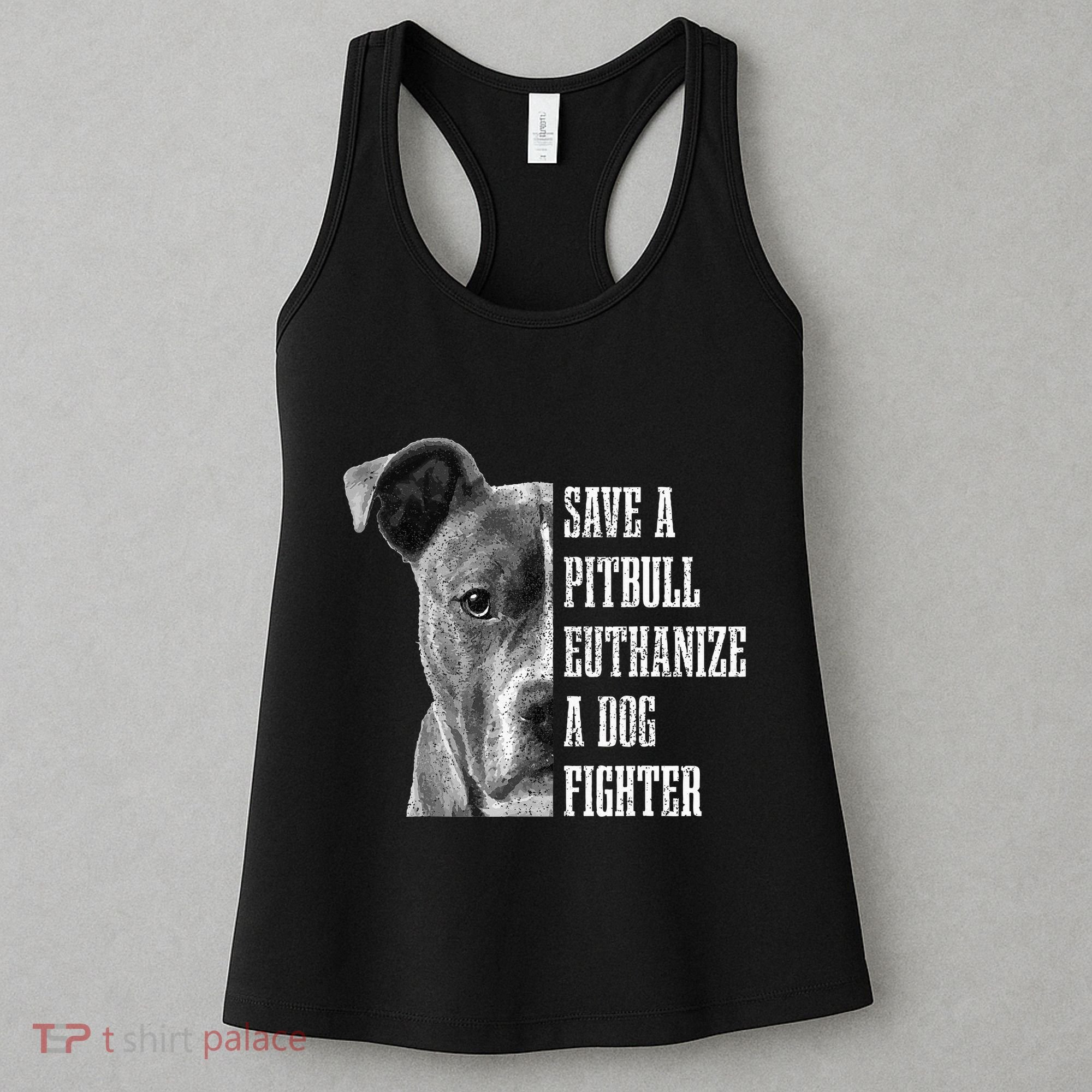 Pitbull Save A Pitbull Funny Dog Rescue Pitbull Mom Dad Women's Tank Top
