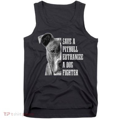 Pitbull Save A Pitbull Funny Dog Rescue Pitbull Mom Dad Tank Top
