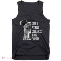 Pitbull Save A Pitbull Funny Dog Rescue Pitbull Mom Dad Tank Top thumb 0