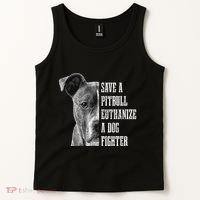 Pitbull Save A Pitbull Funny Dog Rescue Pitbull Mom Dad Tank Top thumb 2