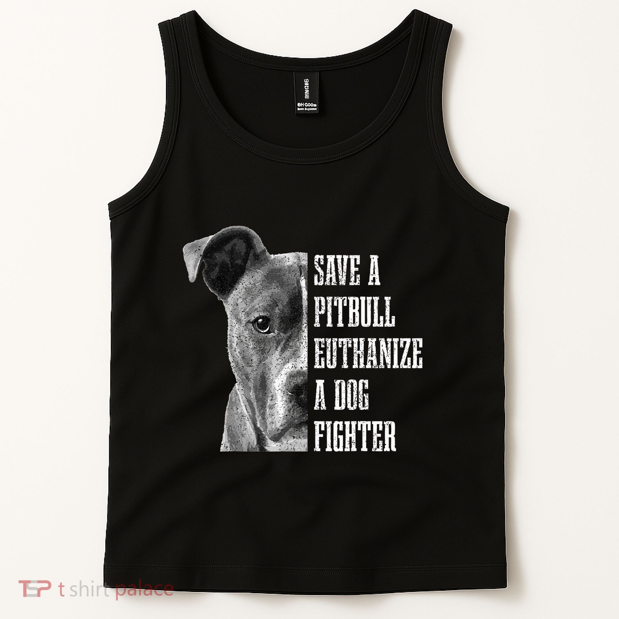 Pitbull Save A Pitbull Funny Dog Rescue Pitbull Mom Dad Tank Top
