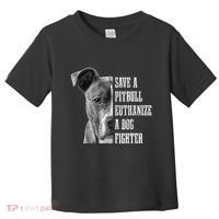 Pitbull Save A Pitbull Funny Dog Rescue Pitbull Mom Dad Toddler T-Shirt thumb 0