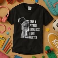 Pitbull Save A Pitbull Funny Dog Rescue Pitbull Mom Dad Kids T-Shirt thumb 3