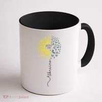 Peace Sunflower Butterflies Flag Support Coffee Mug thumb 1