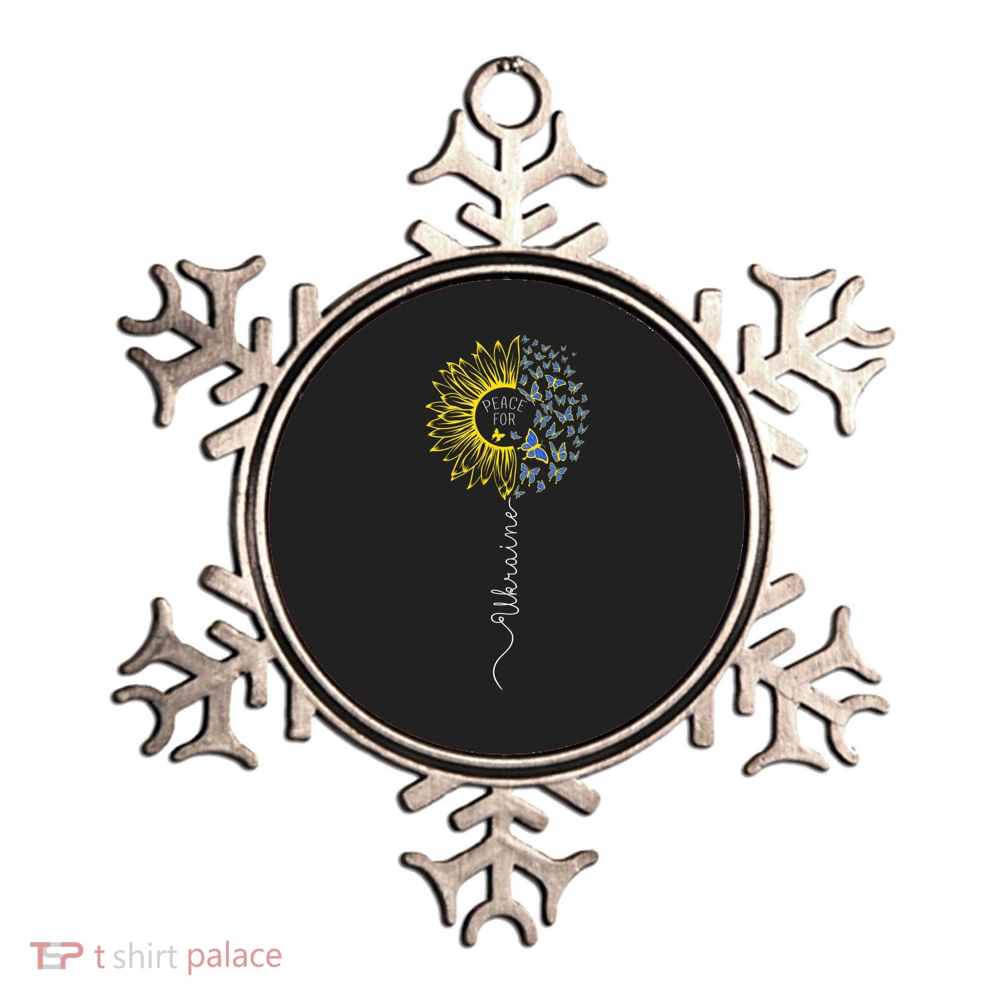 Peace Sunflower Butterflies Flag Support Ornament