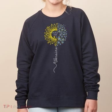 Peace Sunflower Butterflies Flag Support Women's Sweatshirt