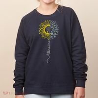 Peace Sunflower Butterflies Flag Support Women's Sweatshirt thumb 0