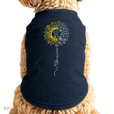 Peace Sunflower Butterflies Flag Support Doggie Tank
