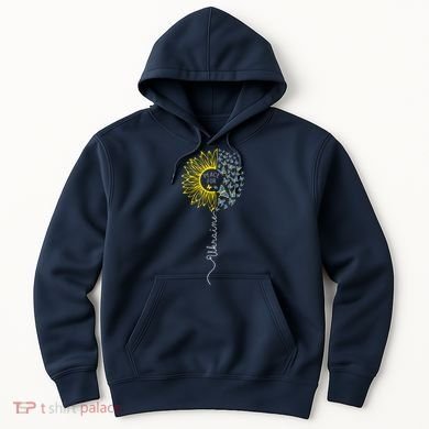 Peace Sunflower Butterflies Flag Support Hoodie