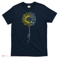 Peace Sunflower Butterflies Flag Support T-Shirt thumb 0