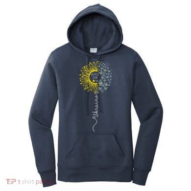 Peace Sunflower Butterflies Flag Support Women's Hoodie