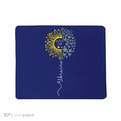 Peace Sunflower Butterflies Flag Support Mousepad