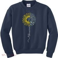 Peace Sunflower Butterflies Flag Support Kids Sweatshirt thumb 0