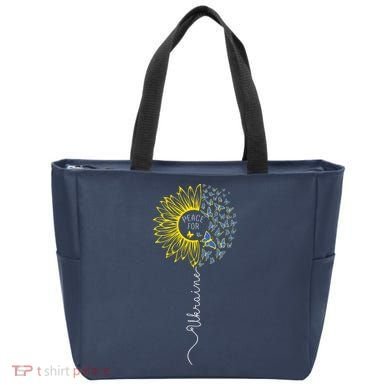 Peace Sunflower Butterflies Flag Support Tote Bag