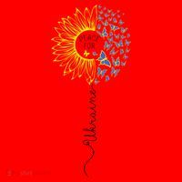 Peace Sunflower Butterflies Flag Support Santa Hat thumb 1