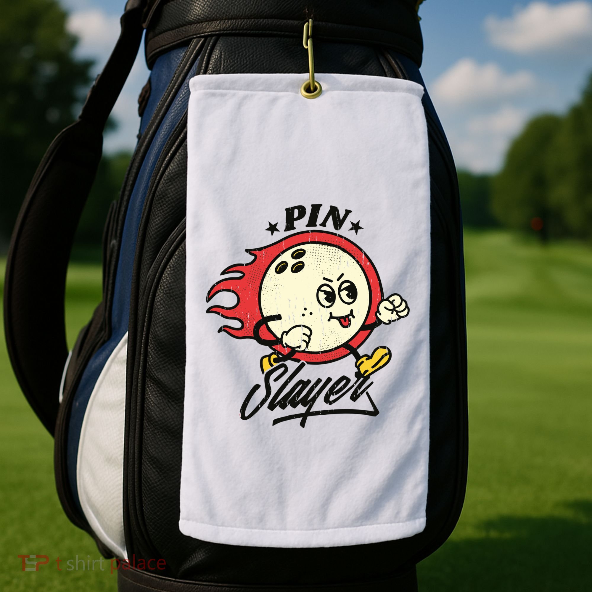 Pink Slayer Bowling Golf Towel