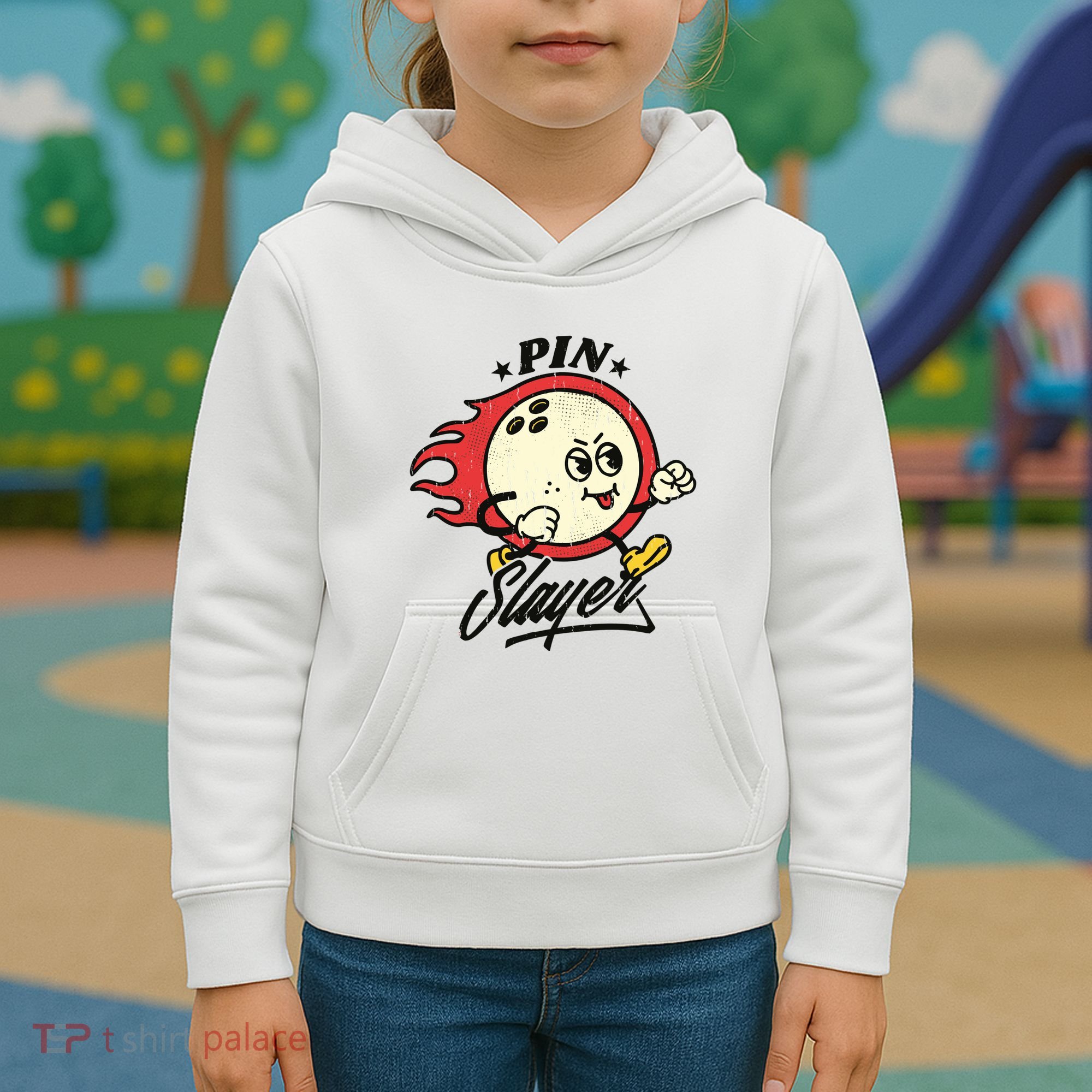 Pink Slayer Bowling Kids Hoodie