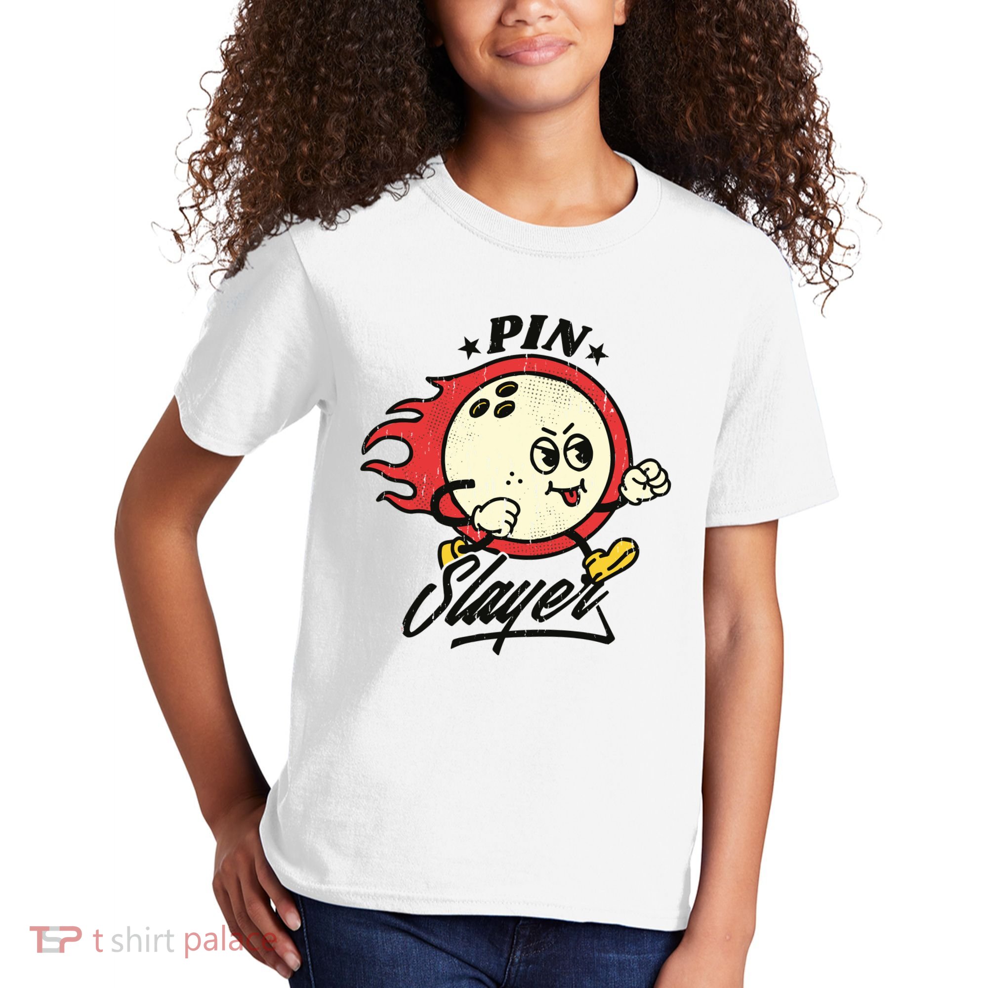 Pink Slayer Bowling Kids T-Shirt