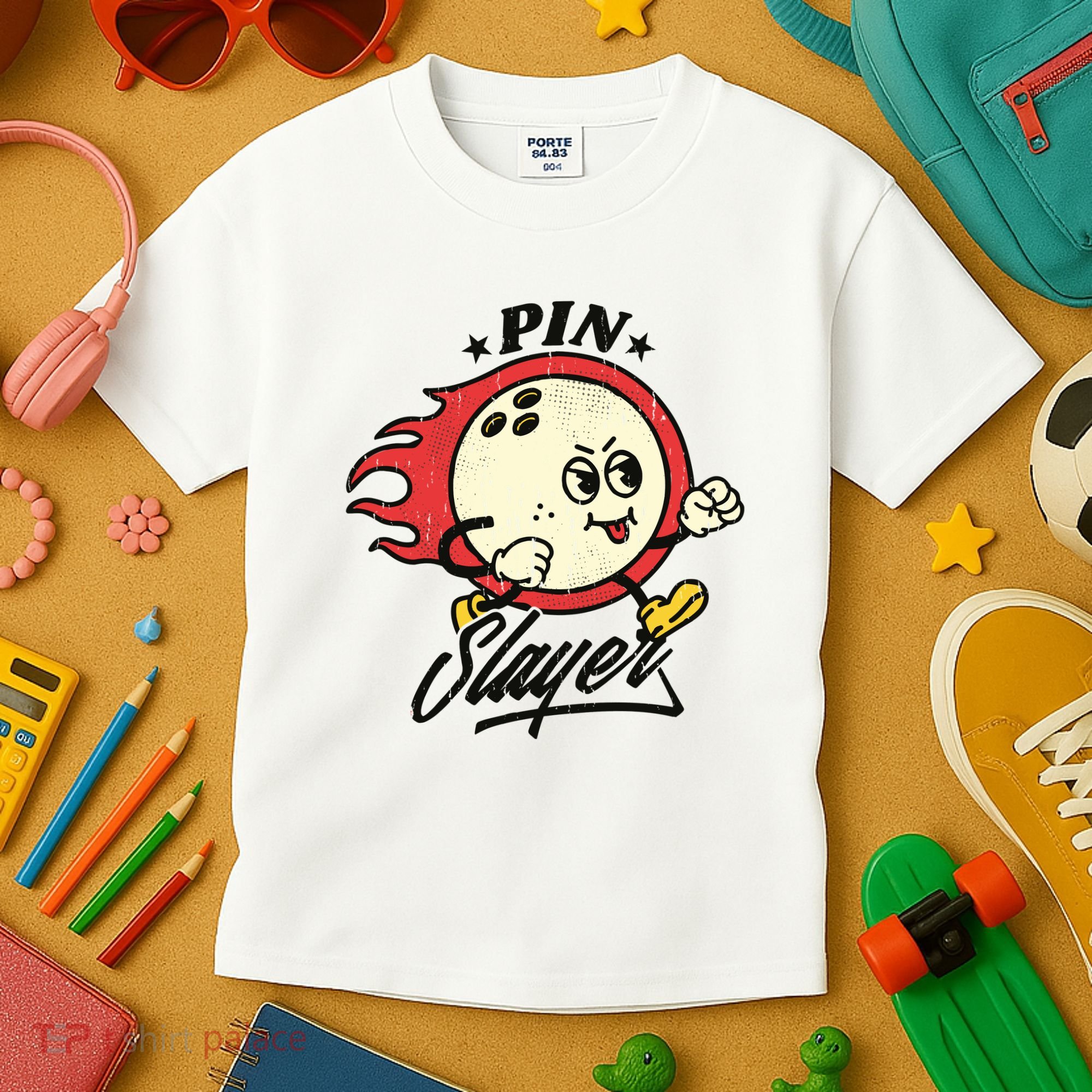 Pink Slayer Bowling Kids T-Shirt