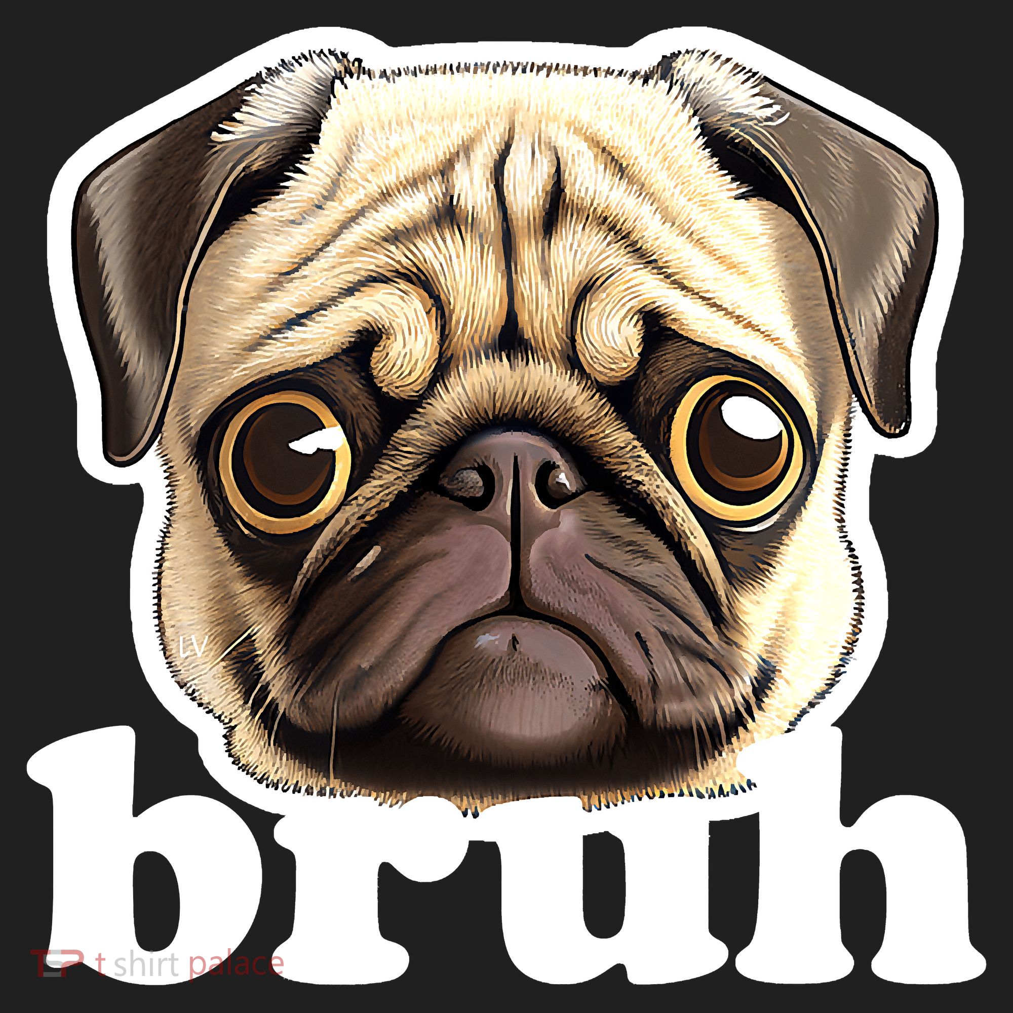 Pug says Bruh – Funny Humorous Pet Dog Beanie