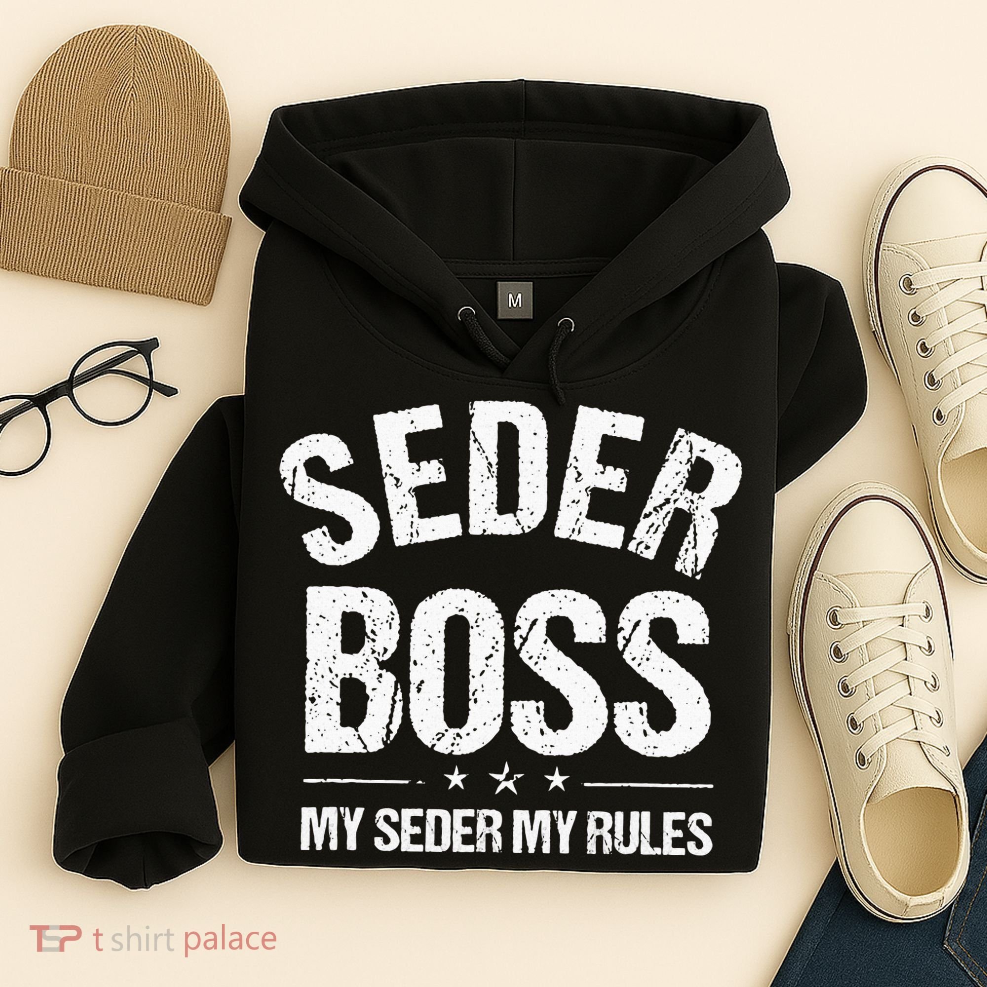 Passover Seder Boss My Rules Jewish Funny Pesach Matzah Hoodie