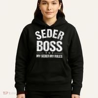 Passover Seder Boss My Rules Jewish Funny Pesach Matzah Hoodie thumb 5