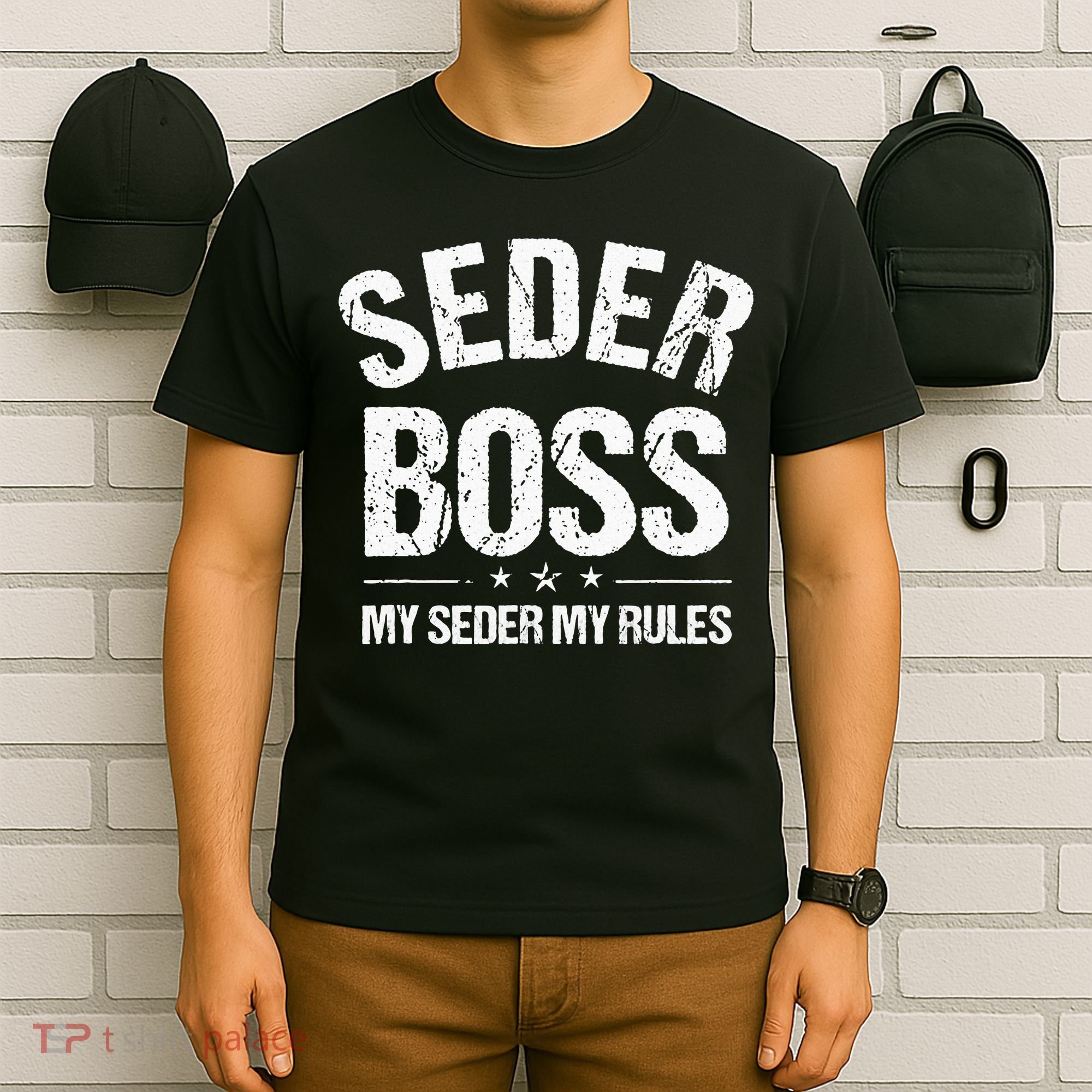Passover Seder Boss My Rules Jewish Funny Pesach Matzah T-Shirt