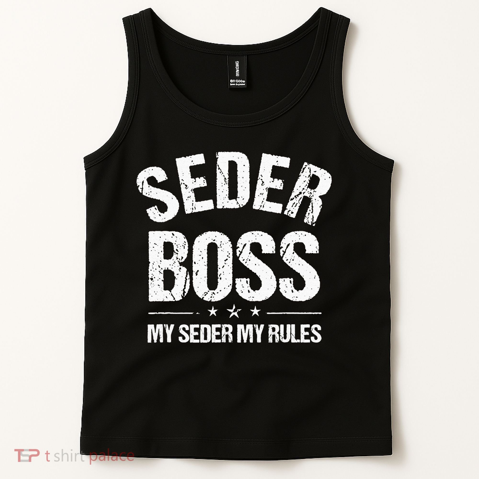 Passover Seder Boss My Rules Jewish Funny Pesach Matzah Tank Top