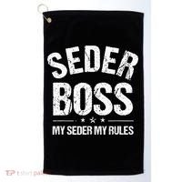 Passover Seder Boss My Rules Jewish Funny Pesach Matzah Golf Towel thumb 0