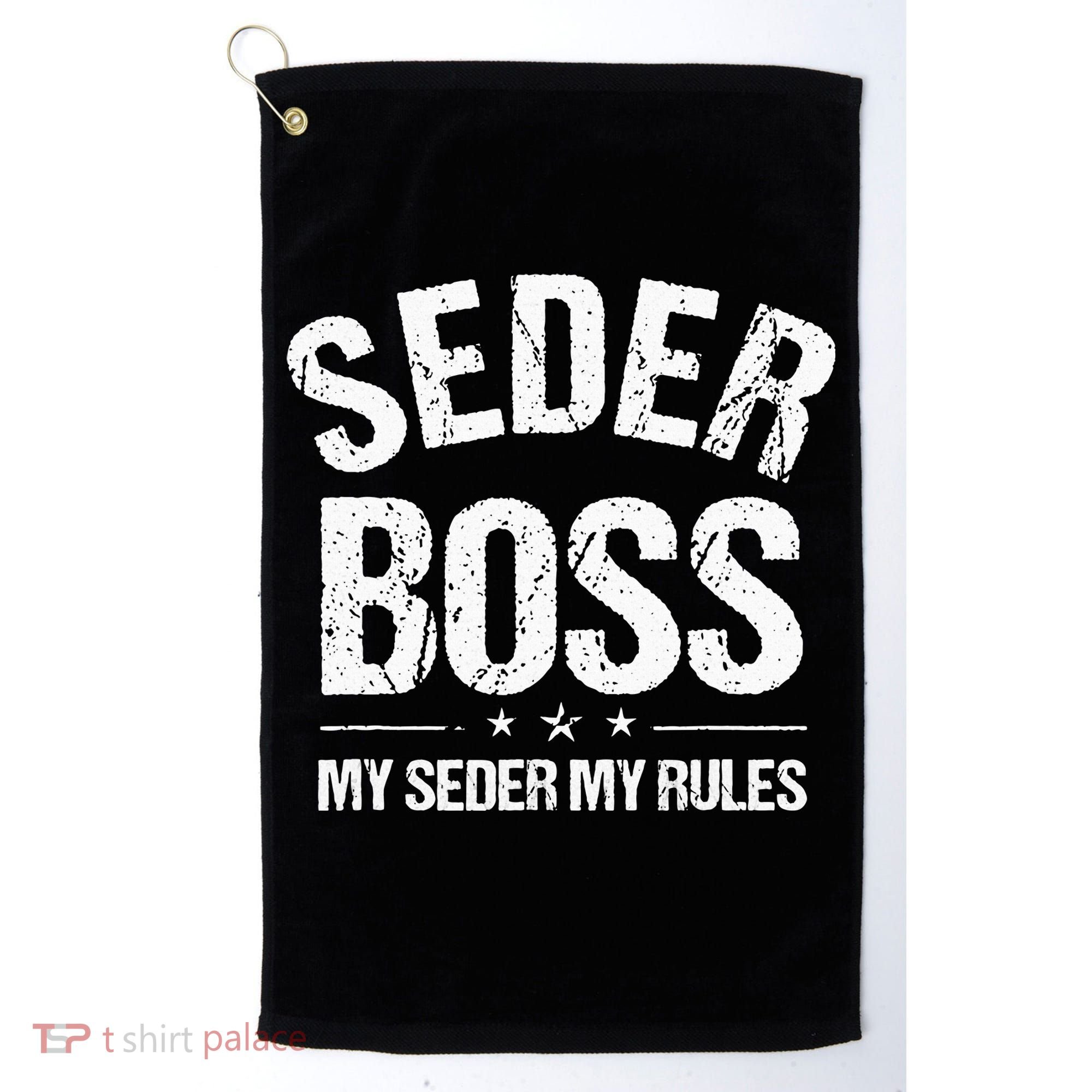 Passover Seder Boss My Rules Jewish Funny Pesach Matzah Golf Towel