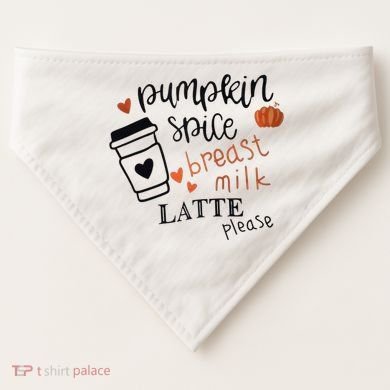 Pumpkin Spice Breast Milk Latte Please USA-Made Doggie Bandana