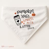 Pumpkin Spice Breast Milk Latte Please USA-Made Doggie Bandana thumb 0