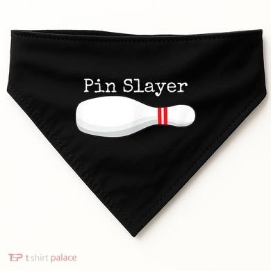 Pin Slayer Bowling Funny Graphic Strikes Turkeys USA-Made Doggie Bandana