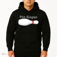 Pin Slayer Bowling Funny Graphic Strikes Turkeys Hoodie thumb 2
