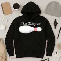 Pin Slayer Bowling Funny Graphic Strikes Turkeys Hoodie thumb 3