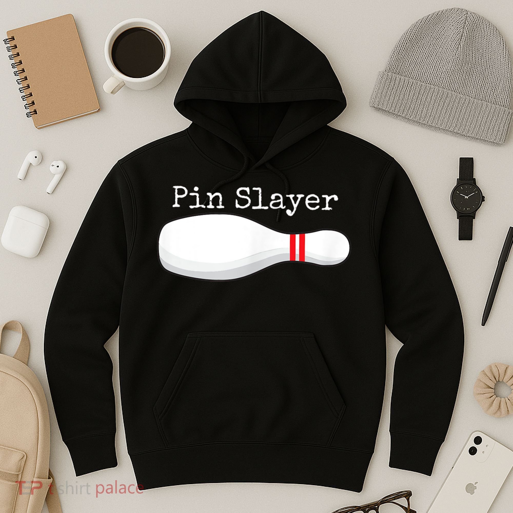 Pin Slayer Bowling Funny Graphic Strikes Turkeys Hoodie
