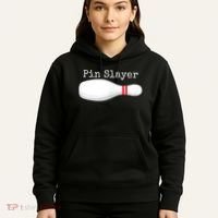 Pin Slayer Bowling Funny Graphic Strikes Turkeys Hoodie thumb 5