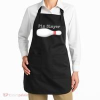Pin Slayer Bowling Funny Graphic Strikes Turkeys Apron thumb 2
