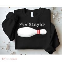 Pin Slayer Bowling Funny Graphic Strikes Turkeys Sweatshirt thumb 2