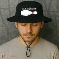 Pin Slayer Bowling Funny Graphic Strikes Turkeys Bucket Hat thumb 2