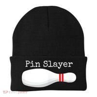 Pin Slayer Bowling Funny Graphic Strikes Turkeys Beanie thumb 0