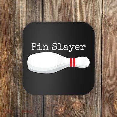 Pin Slayer Bowling Funny Graphic Strikes Turkeys Coaster