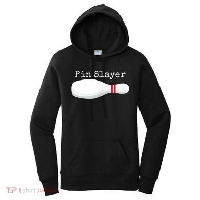 Pin Slayer Bowling Funny Graphic Strikes Turkeys Women's Hoodie