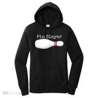 Pin Slayer Bowling Funny Graphic Strikes Turkeys Women's Hoodie thumb 0