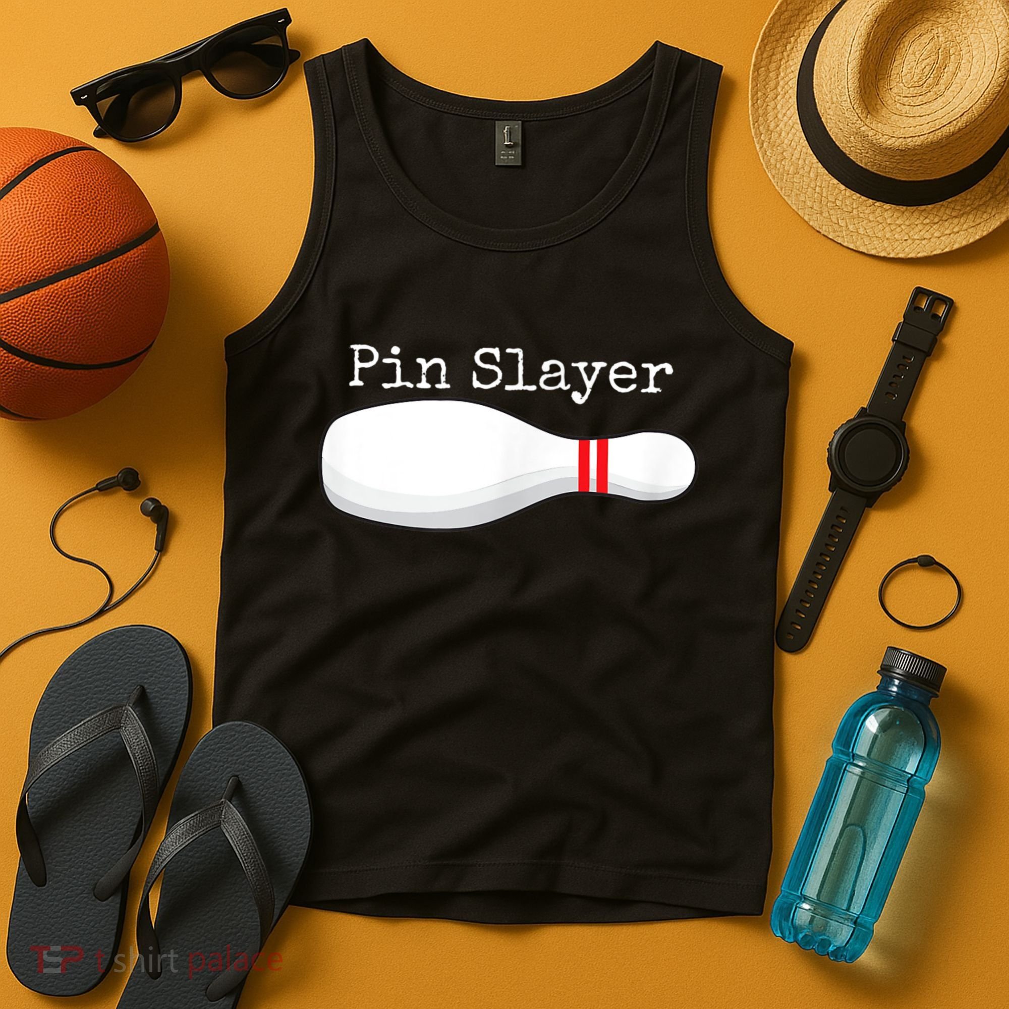 Pin Slayer Bowling Funny Graphic Strikes Turkeys Tank Top