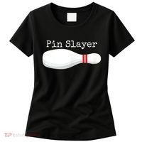 Pin Slayer Bowling Funny Graphic Strikes Turkeys Women's T-Shirt thumb 0