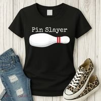 Pin Slayer Bowling Funny Graphic Strikes Turkeys Women's T-Shirt thumb 3
