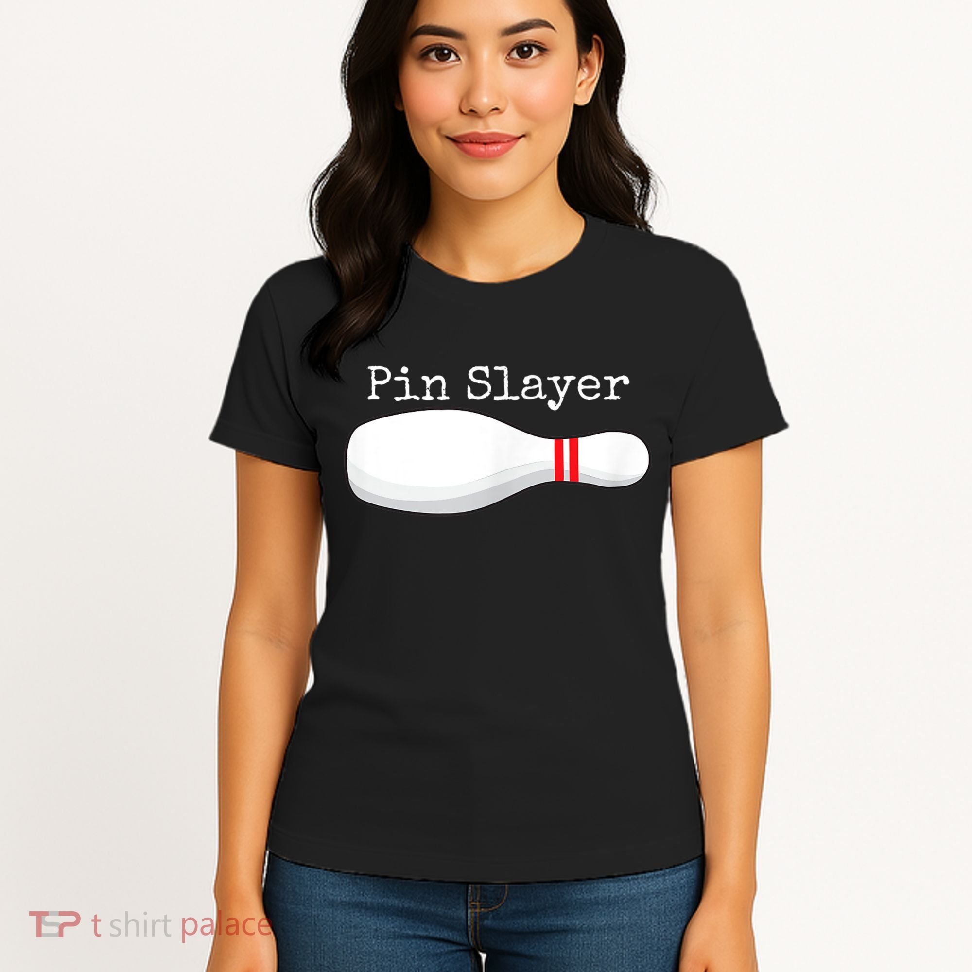Pin Slayer Bowling Funny Graphic Strikes Turkeys Women's T-Shirt