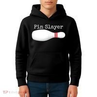 Pin Slayer Bowling Funny Graphic Strikes Turkeys Kids Hoodie thumb 4